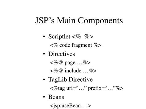 Ppt Jsp Java Server Pages Powerpoint Presentation Free Download