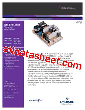 NFS110 Datasheet(PDF) - Emerson Network Power