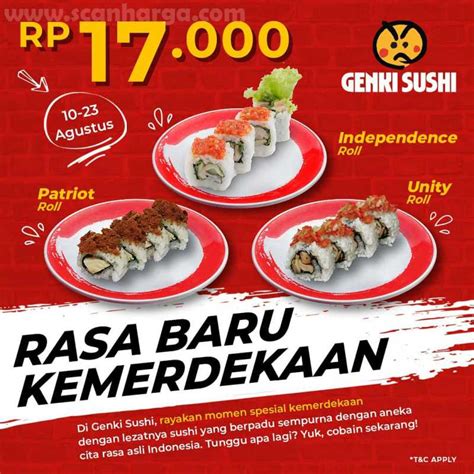 Promo Genki Sushi Rasa Baru Kemerdekaan Periode Agustus