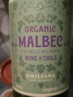 2022 Emiliana Organic Malbec Vivino US