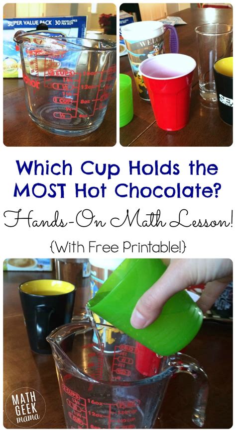 Hot Chocolate Math Investigation Estimation And Measurement
