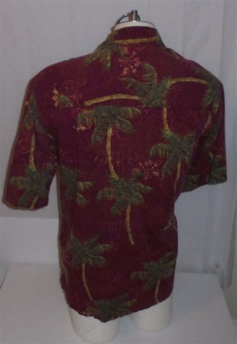 Caribbean Joe Mens Floral Print W Palm Trees Cotton Gem