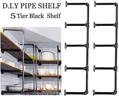 Buy Industrial Black Pipe Bookshelf Wall Ceiling Ed Open Bookshelf