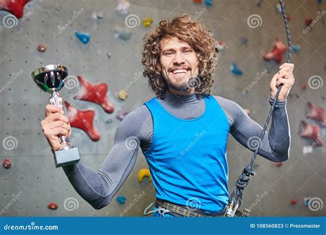 champion stock image image  contest champion climbing