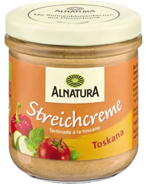 Alnatura Bio Streichcreme Toskana G Piccantino Onlineshop