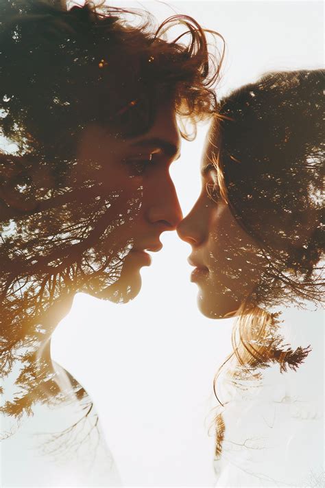 Download Double Exposure Couple Romance Royalty Free Stock Illustration