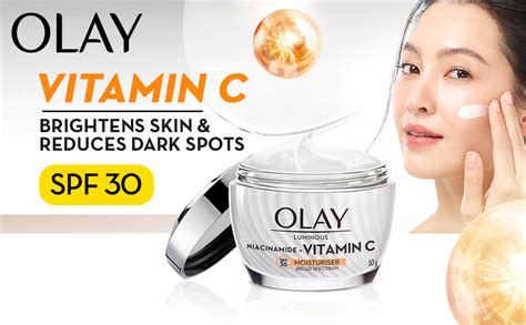 Olay Vitamin C Face Cream With Spf30 L Brightens Skin And Reveals Glow Smooth Texture With