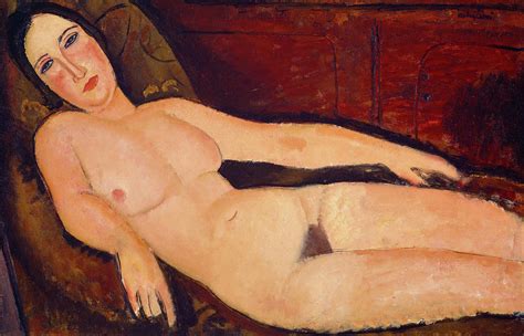 Nude On A Divan Painting By Amedeo Modigliani Fine Art America