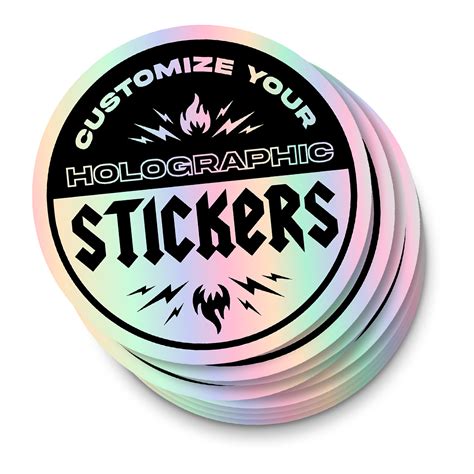 Custom Holographic Stickers | Make Your Own Stickers | instMerch