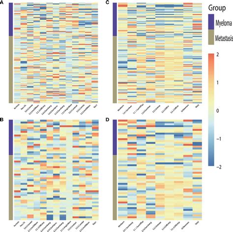 Heat Maps Of The Selected Features From T Wi A B And T Wi C D