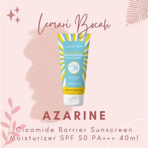 Jual AZARINE Cicamide Barrier Sunscreen Moisturiser SPF 35 PA 40ml