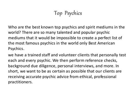 Professional Top Psychics – Best American Psychics