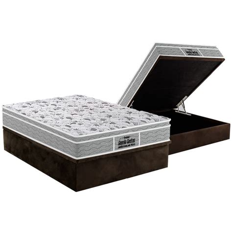 Cama Box Baú Casal Colchão Anatômico Probel D45 ep Guarda Costas