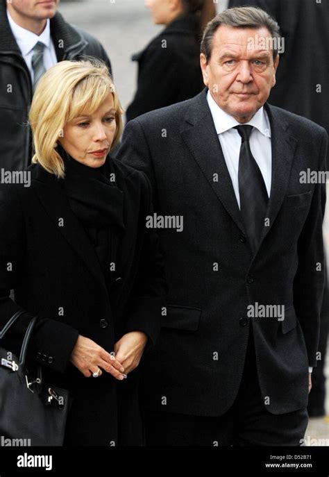 Former German Chancellor Gerhard Schroeder And His Wife Doris Schroeder