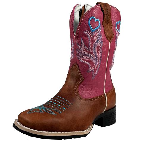 Bota Country Infantil Feminina - Bota Country Infantil Feminina Rosa | Estilo Texano Dawson New ...