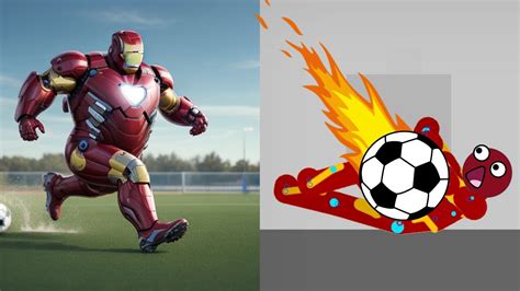 Real Football Vs Stickman Stickman Dismounting Funny Moments Great