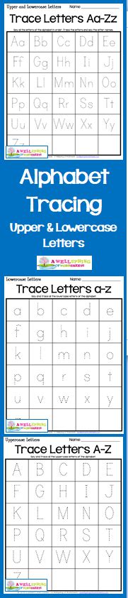 The Best Printable Traceable Alphabet Chart For Upper And Lower Case Images