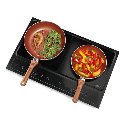 VonShef Twin Induction Hob Double Portable Electric Digital Dual Hot Plate 2800W 5060192522433