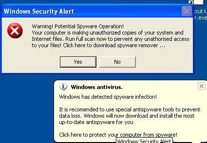 Fake antivirus pop-ups hacking into computers