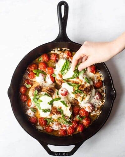 Easy Caprese Chicken Skillet One Pan Recipe Fed Fit