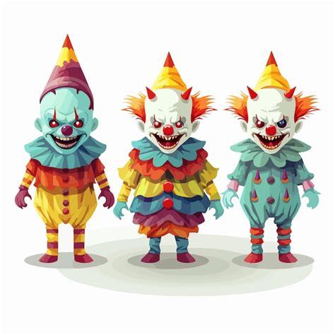 Premium Vector Eerie Art Featuring A Halloween Clown Ai Generation