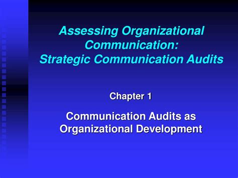 Ppt Assessing Organizational Communication Strategic Communication