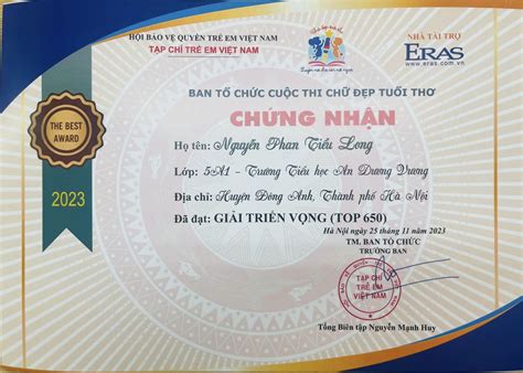 chung nhan cuoc thi chu dep tuoi tho  eras tai tro