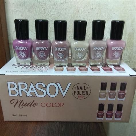 Jual PER BOX BRASOV KUTEK NUDE COLOR ISI 24PC NAIL POLISH BRASOV