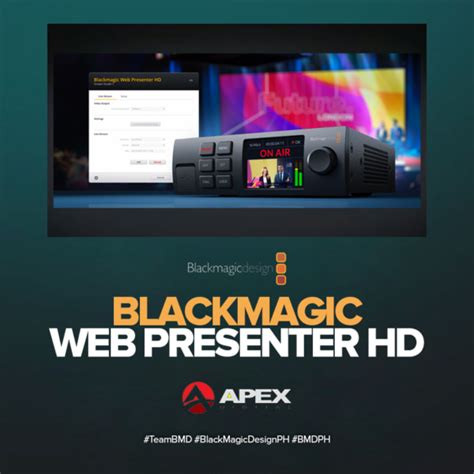 Blackmagic Design Web Presenter Hd Apex Digital