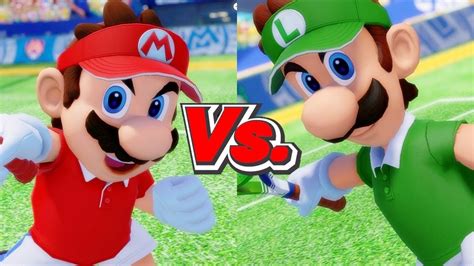 Mario Tennis Aces Mario Vs Luigi YouTube