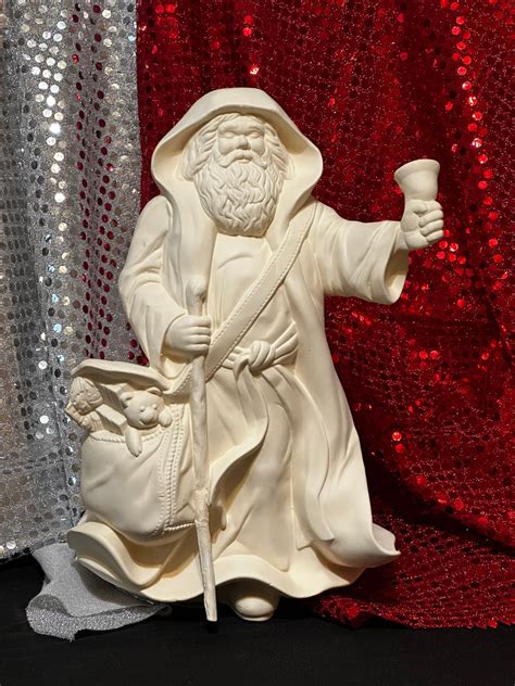 Atlantic Molds Santa Claus In Ceramic Bisque Ready To Paint By