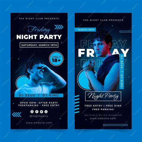 Free Vector Nightclub And Nightlife Party Vertical Poster Template