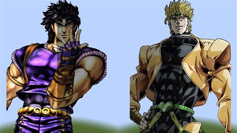 Jojo Jonathan And Dio Pixel Art In Minecraft Sono Chino Sadame Youtube