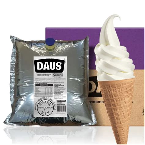 Sorvete De 5 Litros - Calda Sorvete Expresso Baunilha 4 Bags 5 Litros Daus