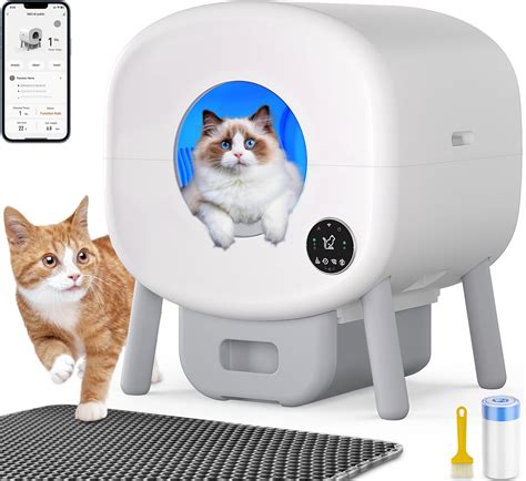 Amazon.com: Self-Cleaning Cat Litter Box Double Safety Protection,100L