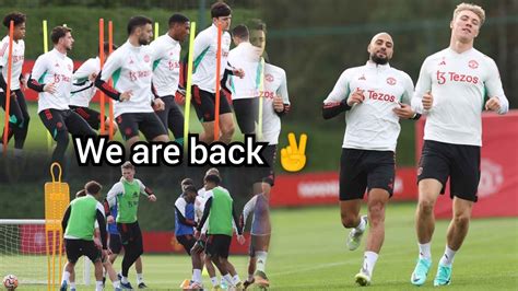 Man United Are Back To Training Carrington Heated Amrabat