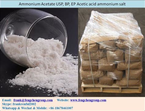 Ацетат аммония USP, BP, EP Производители и поставщики солей уксусной ...