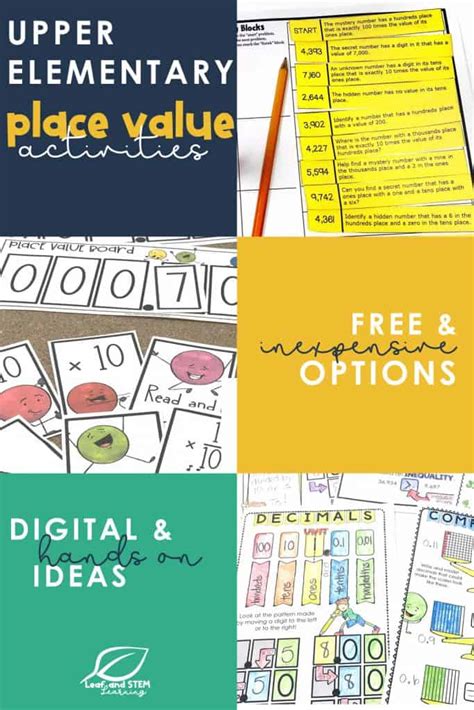 Place Value Activities For Upper Elementary Leaf And Stem Learning