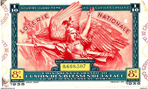 Billets De Loterie Bl Billets Loterie Nationale L Union Des