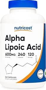 Nutricost Alpha Lipoic Acid 600mg 240 Capsules Amazon In Health