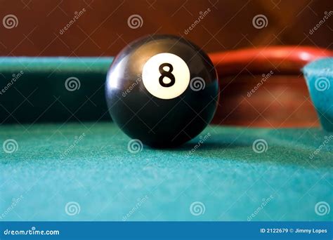 Eight Ball on Billiards Table Stock Image - Image of shot, game: 2122679