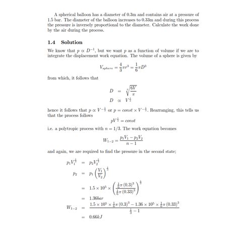 Thermodynamics Derivation Of The Equation Of The Work Done In A