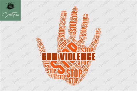 Hand Stop Gun Violence End Gun Violence By Zemira | TheHungryJPEG