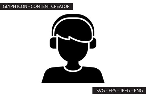 Content Creator Glyph Icon Graphic by SIKEY STUDIO · Creative Fabrica