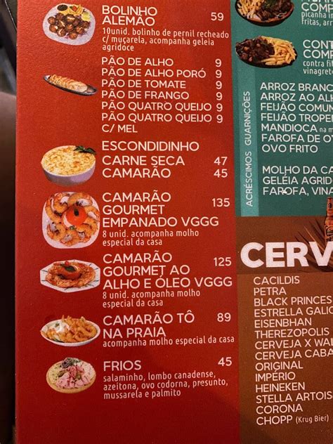 Menu Em Meu Bhar Orla Lagoa Santa Pub Bar Lagoa Santa