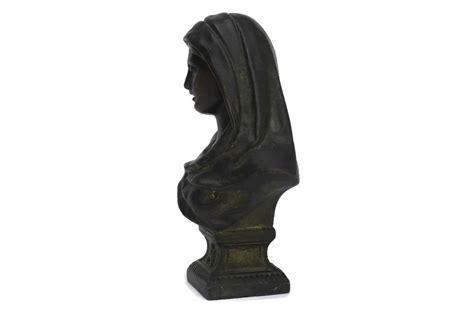 Antique Virgin Mary Portrait Bust Statuette