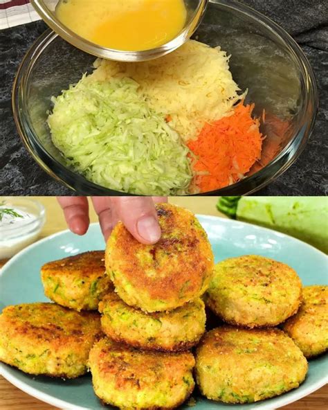 Vegetable Fritters With Zucchini Carrot And Potatoes Greenku Recipes