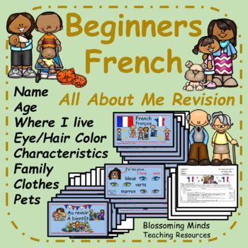 French All About Me Revision Lesson By Blossoming Minds Tpt