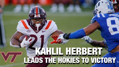 Virginia Tech Rb Kahlil Herbert Leads The Hokies To Victory Youtube