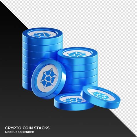 Premium PSD Storj Coin Stacks Cryptocurrency 3d Render Illustration